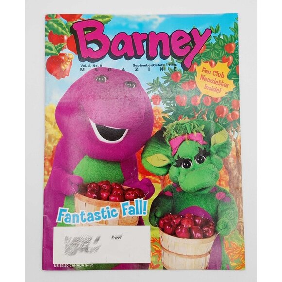 Barney Magazine Sept/Oct 1998 Fantastic Fall! Rare! - Picture 1 of 12